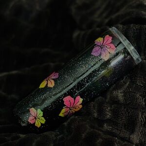 Floral Glitter Tumbler